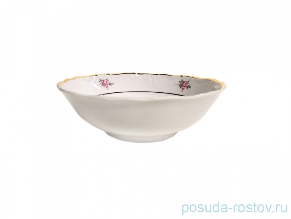 Салатник 16 см "Мария-Луиза /Розовые розы /отводка золото" / 282034