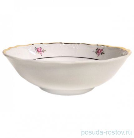 Салатник 16 см &quot;Мария-Луиза /Розовые розы /отводка золото&quot; / 282034