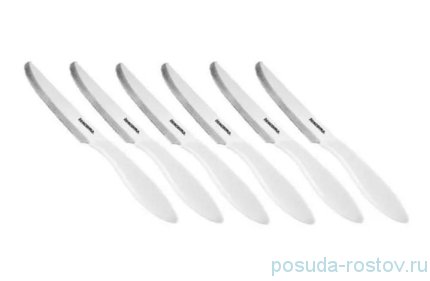 Столовые приборы 6 предметов Нож столовый 12 см белые &quot;PRESTO&quot; / 247526