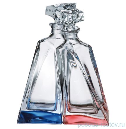 Графины для водки/ликера 500 мл 2 шт &quot;Lovers /Цветное дно&quot; / 096939