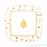 Блюдо 22 см квадратное &quot;Christmas world /Toys yellow&quot; / 273739