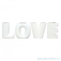 Набор ваз love, высота 15.2см цвет: белый / 360760