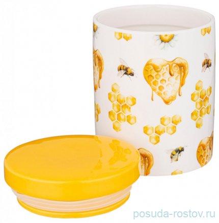 Банка для сыпучих продуктов 650 мл с деревянной крышкой &quot;Honey bee&quot; / 256517
