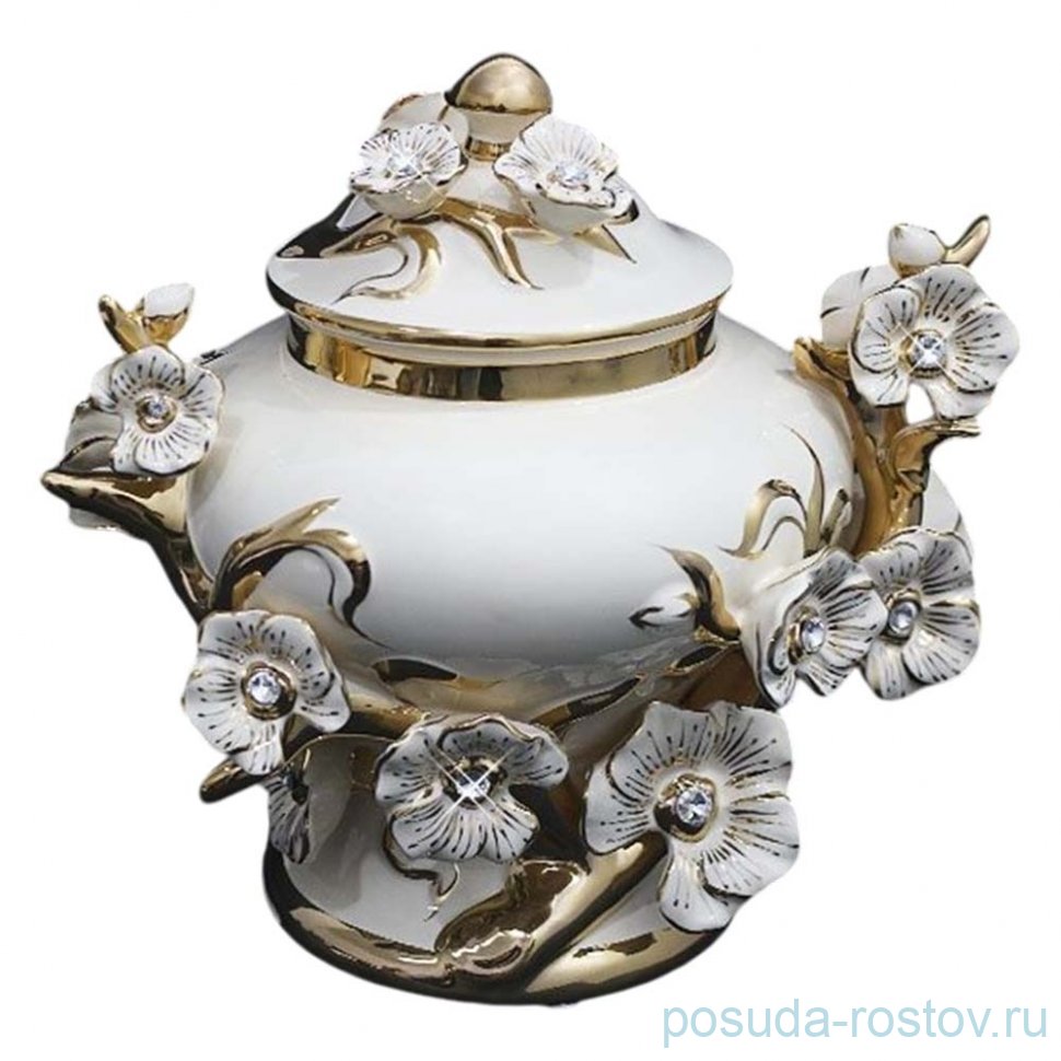 Фруктовница 34 см н/н  с крышкой (подарочная упаковка) / 356679