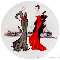 Тарелка 20,5 см 1 шт &quot;fashion queen /в красном платье&quot; / 190522