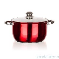 Кастрюля 24 см с крышкой 5,7 л красная &quot;Maestro /Banquet&quot; / 152502