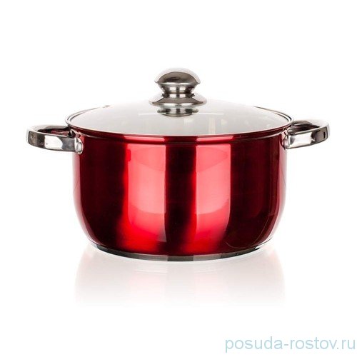 Кастрюля 24 см с крышкой 5,7 л красная "Maestro /Banquet" / 152502