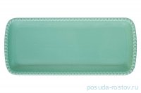 Блюдо 36 х 16 см прямоугольное аквамарин &quot;Tiffany&quot; / 332521