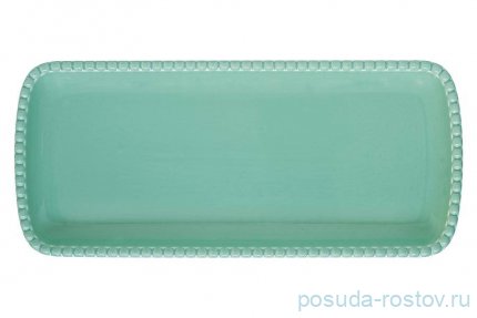 Блюдо 36 х 16 см прямоугольное аквамарин &quot;Tiffany&quot; / 332521