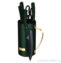 Набор кухонных ножей на подставке 7 предметов &quot;Emerald Metallic Line&quot; / 280767