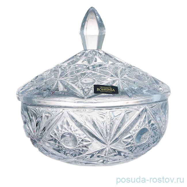 Ваза для конфет 14 см с крышкой "Вега /Без декора" / 092821