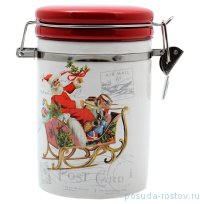 Банка для сыпучих продуктов 800 мл (12 х 10 х 17 см) &quot;Санта-Клаус&quot;  / 130147