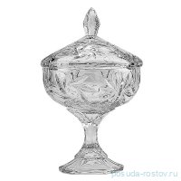 Ваза для конфет 24 см н/н с крышкой &quot;Пинвил /Без декора&quot; / 036854