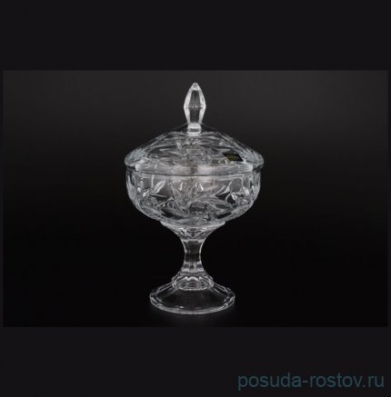 Ваза для конфет 24 см н/н с крышкой &quot;Пинвил /Без декора&quot; / 036854
