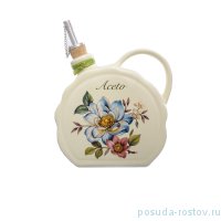Графин 550 мл с крышкой для уксуса 18 см &quot;Artigianato ceramico /Весенние лепестки&quot; / 230419