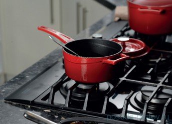 Ковш 16 см с крышкой литой чугунный 1,35 л &quot;LAVA /RED&quot; / 154608
