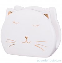 Салфетница 11,6 х 5,8 х 9,7 см &quot;белый котик&quot; / 252809