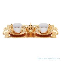 Кофейный набор на 2 персоны 6 предметов &quot;Yaprak /Золото&quot; / 287710