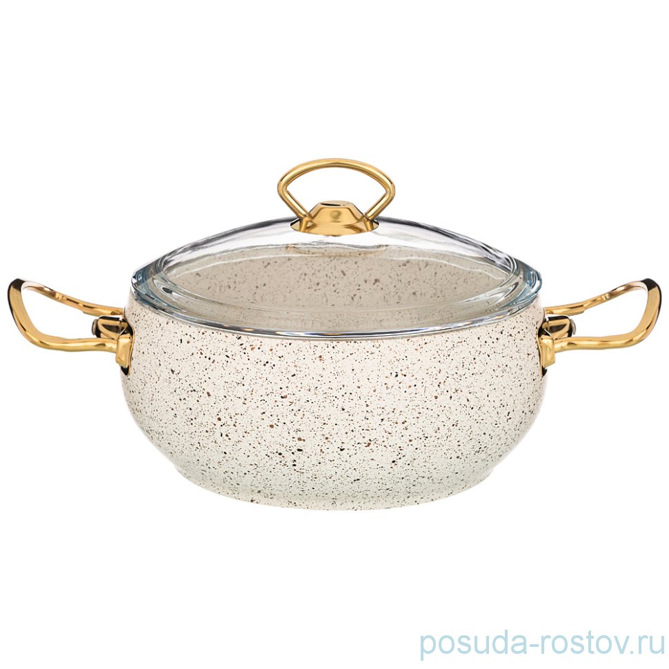 Кастрюля 20 х 9 см со стеклянной крышкой 2,6 л "Agness /Mercury" / 230281