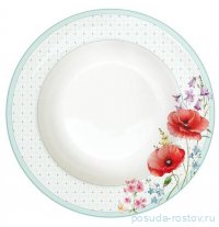 Тарелка 21,5 см глубокая &quot;Красные маки&quot; / 313760
