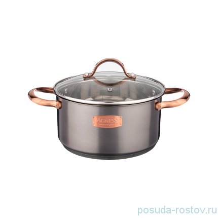 Кастрюля 18 х 9 см со стеклянной крышкой 2,1 л &quot;CRAFT COLLECTION&quot; / 213789