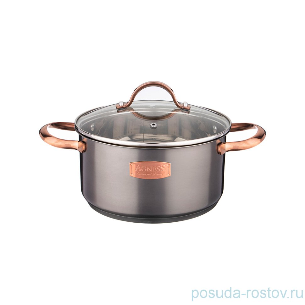 Кастрюля 18 х 9 см со стеклянной крышкой 2,1 л "CRAFT COLLECTION" / 213789