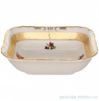 Салатник 17 см квадратный &quot;Аляска /Цветы /Золотая лента /СК&quot; / 313568