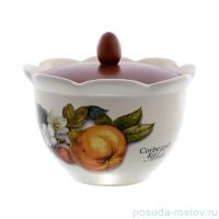 Банка для сыпучих продуктов 17,5 см с деревянной крышкой &quot;Artigianato ceramico /Груша&quot; / 156753