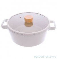 Жаровня 22 см со стеклянной крышкой керамическое покрытие 2,2 л &quot;Fika&quot; /индукция / 313779