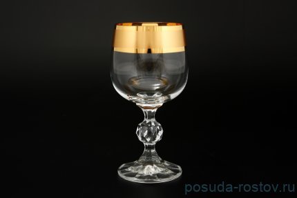 Бокалы для белого вина 190 мл 6 шт &quot;Клаудиа /Матовая полоса /золото&quot; / 108617