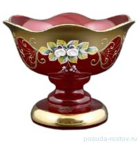 Ваза для конфет 20 см н/н волна &quot;Лепка красная /5366&quot; / 093152