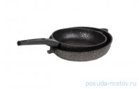Набор сковородок 2 шт (24 х 4,5; 28 х 5 см) со съемной ручкой черные &quot;GRANITE SINGLES SERIES&quot; / 295570