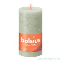 Свеча Рустик 13 х 6,8 см &quot;Shine /Туманный зелёный /Bolsius&quot; (время горения 60 ч) / 278275
