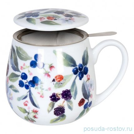 Кружка 400 мл с крышкой и ситечком &quot;Victoria Lowe - Fruity Tea - Berry&quot; / 378359