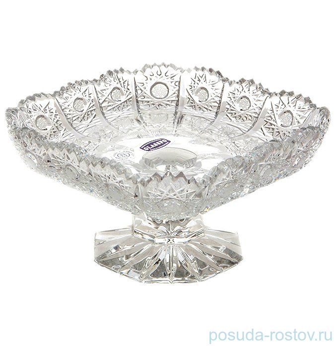 Вазочка 12 см н/н "Glasspo /Хрусталь резной" / 028491