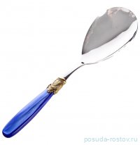 Столовый прибор Ложка для салата &quot;D&amp;D /Ишиа&quot; синяя ручка / 160001