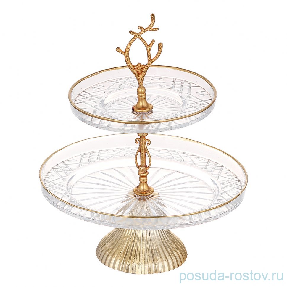 Этажерка 2-х ярусная н/н "Glasscom" (17 х 13 см) / 339917