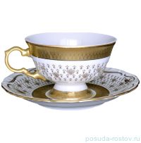 Набор чайных пар 210 мл 6 шт &quot;Мария-Луиза /Белая /Королевская лилия&quot; / 010625