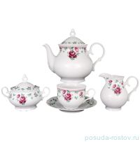 Чайный сервиз на 6 персон 15 предметов &quot;Офелия 922 /Розочки&quot; / 065165