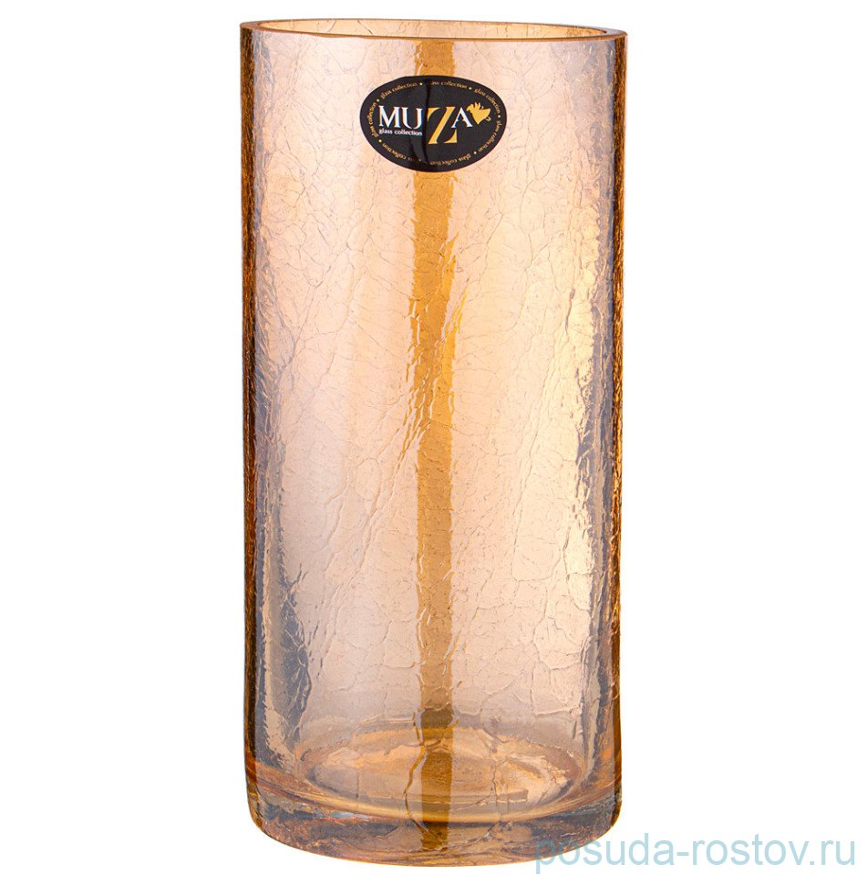 Ваза для цветов 12 х 25 см "Cracle amber" / 312844