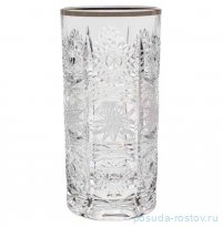 Стаканы для воды 370 мл 6 шт &quot;500PK /Отводка платина&quot; шлифовка хрусталь Йиглава / 314194