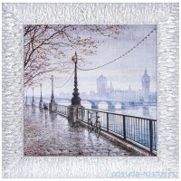 Картина 50 х 50 см &quot;Набережная&quot; /рамка серебро / 294386