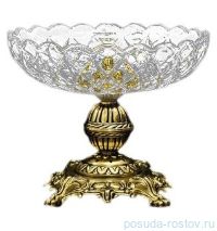 Фруктовница 23 см н/н &quot;Проусек /Хрусталь&quot; бронза h-20 см / 087666