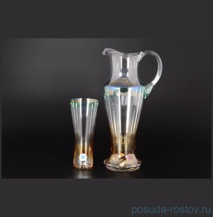 Набор для воды 7 предметов (кувшин + 6 стаканов) &quot;Иксовка /зеленая&quot; R-G / 118311