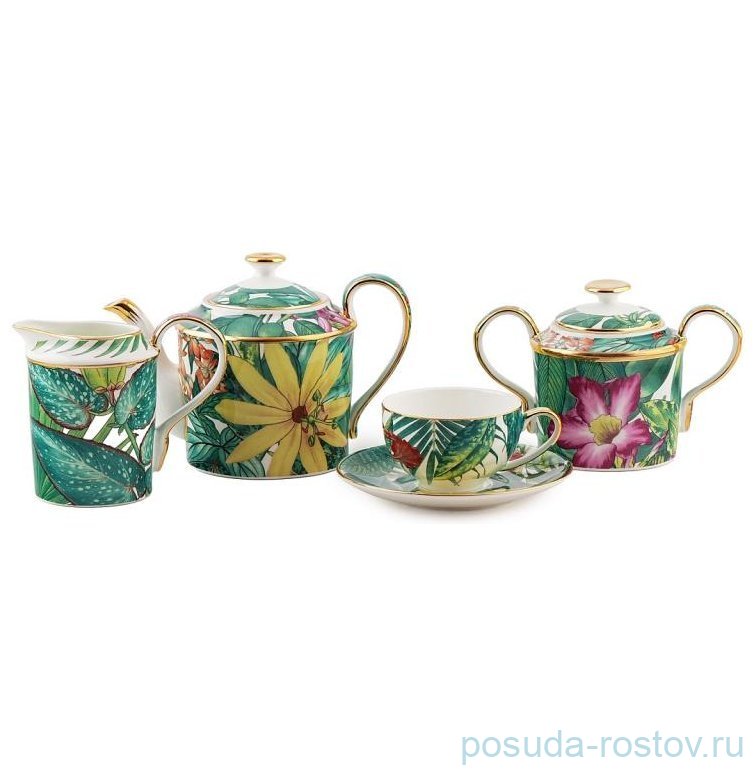 Чайный сервиз на 6 персон 17 предметов "Passifolia Hermes" / 343474