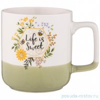 Кружка 370 мл &quot;Flower field /Life is sweet&quot; / 335174