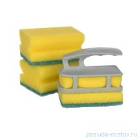 Держатель для губки +  губки 3 шт / ассорти / 293796