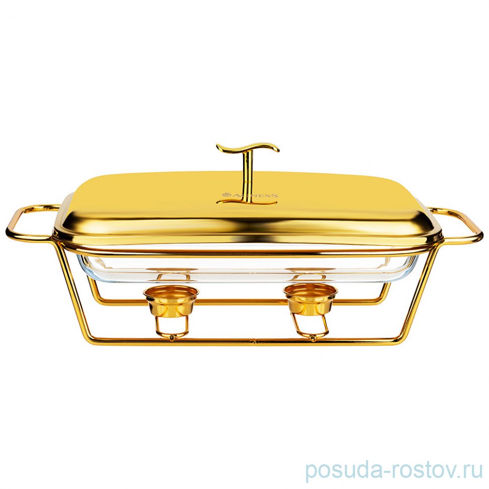Мармит 2,2 л прямоугольный gold Agness / 336640