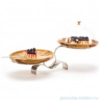 Стойка для выкладки + два салатника из бука 80 х 35 х 23,5 см &quot;Hotelware&quot; / 378254