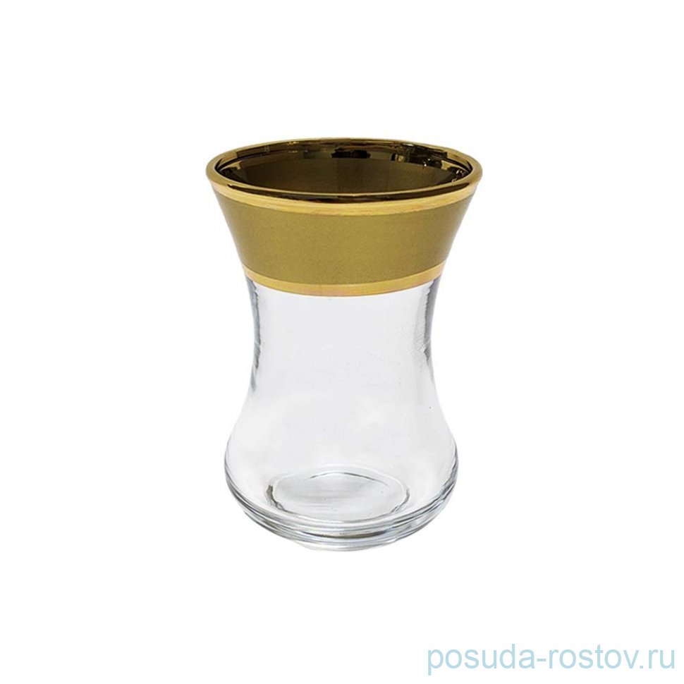 Армуды для чая 120 мл 6 шт "Матовая полоса /золото" AS Crystal / 232670